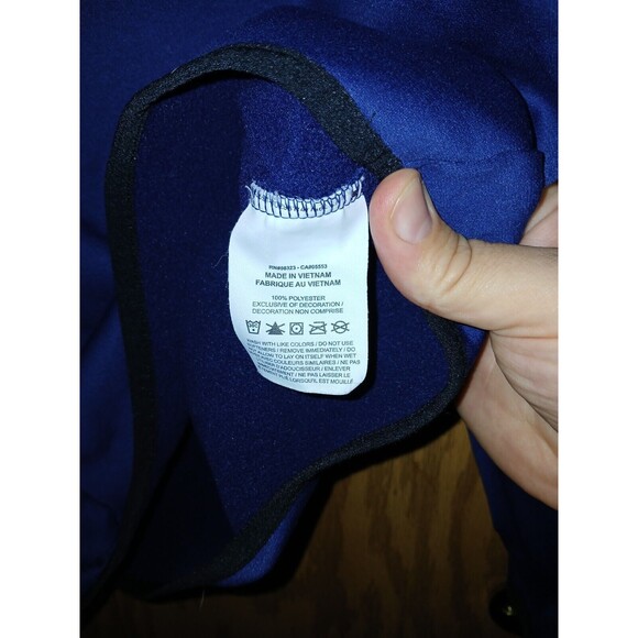 Nike Dri-Fit Jacket Blue With Black Trim 1/2 Zip Pullover Mens Size Medium - Picture 4 of 14
